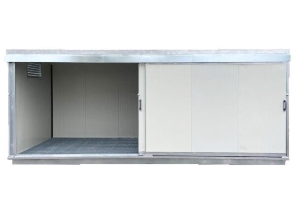 Contenedor prefabricado con cubeta colectora - Aislado - 300 X 240 - H 240