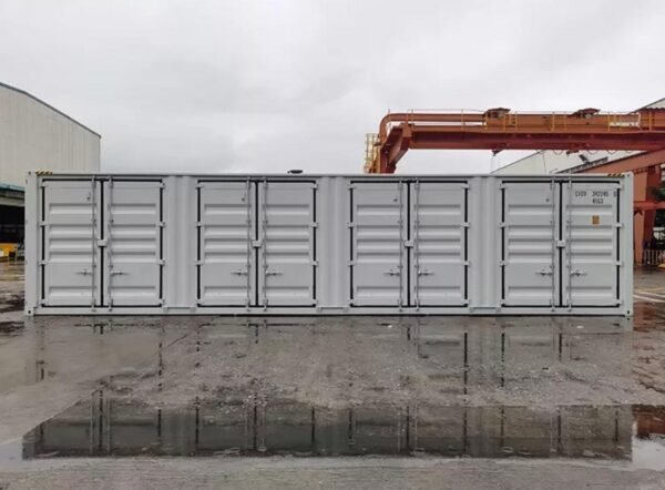 Contenedor de Acceso Lateral Completo 40 Pies de Altura Blanco